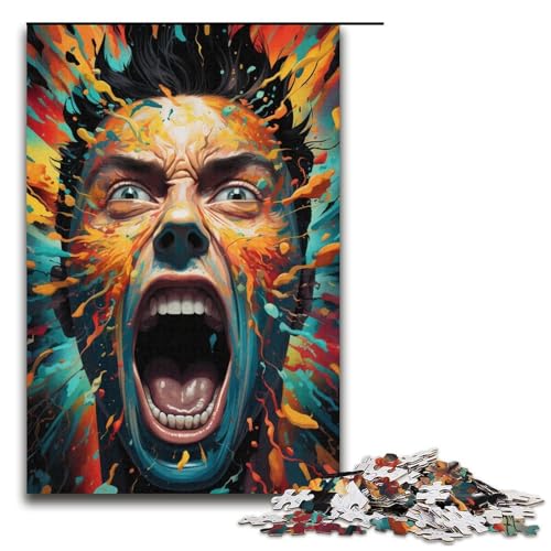 1000-teiliges Puzzle farbenfrohes Zeichenhelden-Puzzle für Erwachsene Holzpuzzle anspruchsvolles Spiel 1000 Teile (38 x 26 cm) von ouynngjing