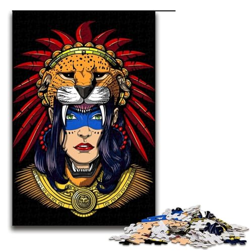 1000-teiliges Puzzle für Erwachsene, Azteken-Jaguar-Krieger-Puzzlespiel, perfekte Dekoration für Teenager ab 14 Jahren, 1000 Teile 1000-teiliges Puzzle für Erwachsene, Azteken-Jaguar-Krieger-Puzzlespiel, perfekte Dekoration für Teenager ab 14 Jahren, 1000 Teile von ouynngjing