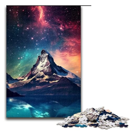 1000-teiliges Puzzle für Erwachsene, Berge unter den Sternen, Puzzle, praktisches Spiel, 1000 Teile von ouynngjing
