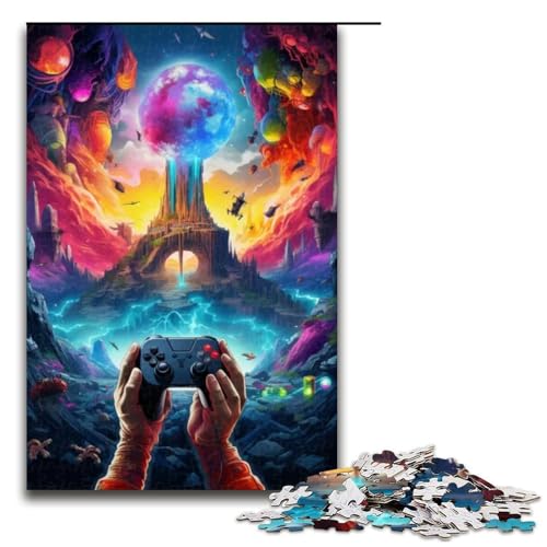 1000-teiliges Puzzle für Erwachsene, Gamepad-Landschaftspuzzle – anspruchsvolles Spiel, EIN Kunstwerk, geeignet für Jugendliche ab 14 Jahren, 1000 Teile von ouynngjing