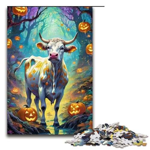 1000-teiliges Puzzle für Erwachsene, Halloween-Kuh2, Puzzle für Lernspiele, Herausforderung, Spielzeug, Kunstwerk, Geschenk, 1000 PCS 1000-teiliges Puzzle für Erwachsene, Halloween-Kuh2, Puzzle für Lernspiele, Herausforderung, Spielzeug, Kunstwerk, Geschenk, 1000 PCS von ouynngjing