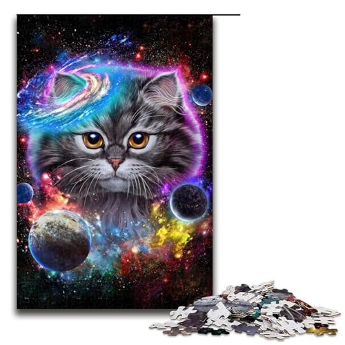 1000-teiliges Puzzle für Erwachsene, Katze im Weltraum, Kosmos, Lernspiel, Herausforderung, Spielzeug, Kunstwerk, Geschenk, 1000 PCS 1000-teiliges Puzzle für Erwachsene, Katze im Weltraum, Kosmos, Lernspiel, Herausforderung, Spielzeug, Kunstwerk, Geschenk, 1000 PCS von ouynngjing