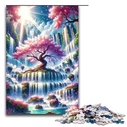1000-teiliges Puzzle für Erwachsene, Kirschblüten-Wasserfall, Puzzle, praktisches Spiel, 1000 Teile 1000-teiliges Puzzle für Erwachsene, Kirschblüten-Wasserfall, Puzzle, praktisches Spiel, 1000 Teile von ouynngjing
