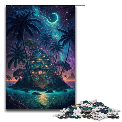 1000-teiliges Puzzle für Erwachsene, Küstenhütte unter den Sternen, Holzpuzzle, Lernspiel für Erwachsene, Herausforderungsspielzeug, 1000 Teile 1000-teiliges Puzzle für Erwachsene, Küstenhütte unter den Sternen, Holzpuzzle, Lernspiel für Erwachsene, Herausforderungsspielzeug, 1000 Teile von ouynngjing