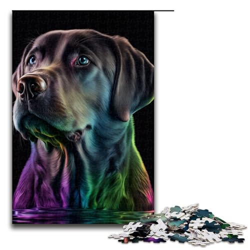1000-teiliges Puzzle für Erwachsene, Labrador-Illustration, Farbpuzzle für Lernspiele, Herausforderung, Spielzeug, Kunstwerk, Geschenk, 1000 PCS 1000-teiliges Puzzle für Erwachsene, Labrador-Illustration, Farbpuzzle für Lernspiele, Herausforderung, Spielzeug, Kunstwerk, Geschenk, 1000 PCS von ouynngjing