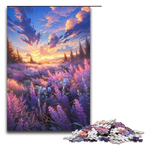1000-teiliges Puzzle für Erwachsene, Lavendelgarten-Puzzle, praktisches Spiel, 1000 Teile von ouynngjing
