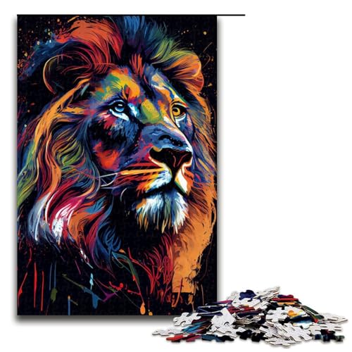 1000-teiliges Puzzle für Erwachsene, Löwen-Farbpuzzle für Lernspiele, Herausforderung, Spielzeug, Kunstwerk, Geschenk, 1000 PCS 1000-teiliges Puzzle für Erwachsene, Löwen-Farbpuzzle für Lernspiele, Herausforderung, Spielzeug, Kunstwerk, Geschenk, 1000 PCS von ouynngjing