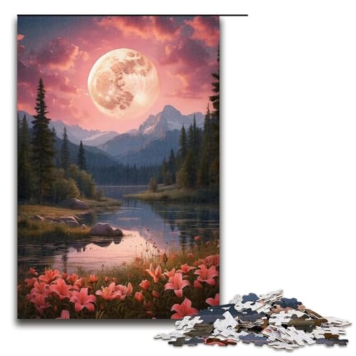 1000-teiliges Puzzle für Erwachsene, Mondaufgang-Puzzle, praktisches Spiel, 1000 Teile 1000-teiliges Puzzle für Erwachsene, Mondaufgang-Puzzle, praktisches Spiel, 1000 Teile von ouynngjing
