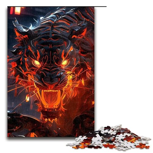 1000-teiliges Puzzle für Erwachsene, Neon-Feuertiger, Puzzle für Lernspiele, Herausforderung, Spielzeug, Kunstwerk, Geschenk, 1000 PCS 1000-teiliges Puzzle für Erwachsene, Neon-Feuertiger, Puzzle für Lernspiele, Herausforderung, Spielzeug, Kunstwerk, Geschenk, 1000 PCS von ouynngjing