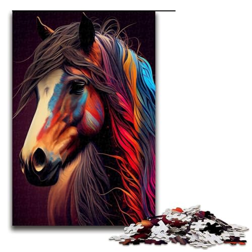 1000-teiliges Puzzle für Erwachsene, Pferd, Popart-Puzzle für Lernspiele, Herausforderung, Spielzeug, Kunstwerk, Geschenk, 1000 PCS 1000-teiliges Puzzle für Erwachsene, Pferd, Popart-Puzzle für Lernspiele, Herausforderung, Spielzeug, Kunstwerk, Geschenk, 1000 PCS von ouynngjing