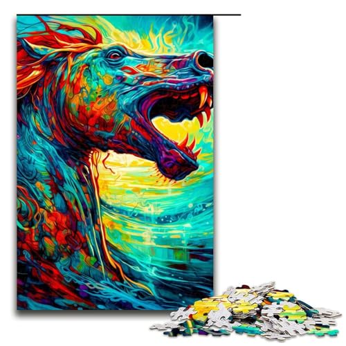 1000-teiliges Puzzle für Erwachsene, Pferd01, Puzzle für Erwachsene, Holzpuzzle, anspruchsvolles Spiel, 1000 Teile von ouynngjing