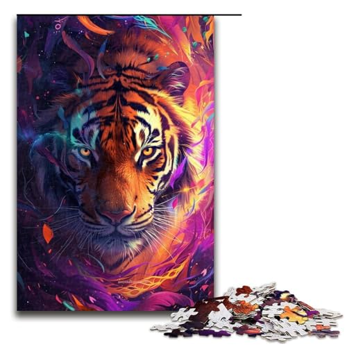 1000-teiliges Puzzle für Erwachsene, Tiger-Puzzle für Erwachsene, Holzpuzzle, anspruchsvolles Spiel, 1000 Teile von ouynngjing