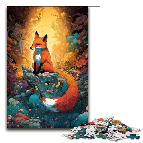 1000-teiliges Puzzle für Erwachsene, freundlicher Fuchs, Puzzle für Lernspiele, Herausforderung, Spielzeug, Kunstwerk, Geschenk, 1000 PCS von ouynngjing