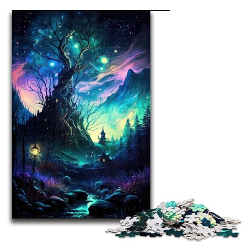 1000-teiliges Puzzle für Erwachsene, magische Landschaft, Puzzle für Lernspiele, Herausforderung, Spielzeug, Kunstwerk, Geschenk, 1000 PCS 1000-teiliges Puzzle für Erwachsene, magische Landschaft, Puzzle für Lernspiele, Herausforderung, Spielzeug, Kunstwerk, Geschenk, 1000 PCS von ouynngjing