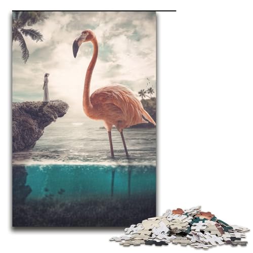 1000-teiliges Puzzle für Erwachsene, neugieriger Flamingo, Puzzle für Lernspiele, Herausforderung, Spielzeug, Kunstwerk, Geschenk, 1000 PCS 1000-teiliges Puzzle für Erwachsene, neugieriger Flamingo, Puzzle für Lernspiele, Herausforderung, Spielzeug, Kunstwerk, Geschenk, 1000 PCS von ouynngjing