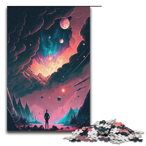 1000 teiliges Puzzle für Erwachsene „Magisches Universum“ Spaß für die ganze Familie Familienspiel Stressabbau schwieriges Herausforderungspuzzle 1000 Teile (38 x 26 cm) von ouynngjing