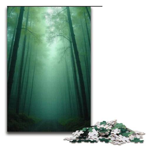 1000-teiliges Puzzle für Erwachsene Bambuswald Nebel Puzzle für Lernspiele Herausforderung Spielzeug Kunstwerk Geschenk 1000 Teile (38 x 26 cm) von ouynngjing