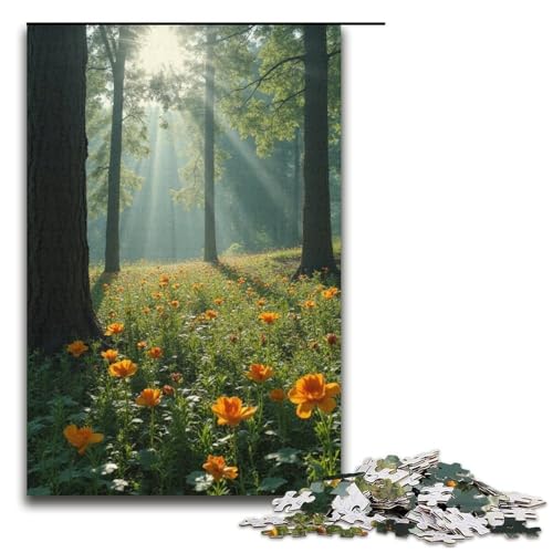 1000-teiliges Puzzle für Erwachsene Blumen- See- und Wald-Puzzle für Kinder Holzpuzzle Lernspiel für Erwachsene 1000 Teile (38 x 26 cm) von ouynngjing