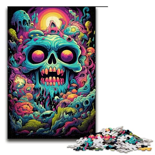 1000-teiliges Puzzle für Erwachsene Bunte Fantasy-Monster Puzzle für Erwachsene Holzpuzzle anspruchsvolles Spiel 1000 Teile (75 x 50 cm) von ouynngjing