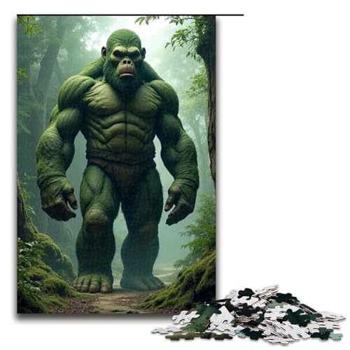 1000-teiliges Puzzle für Erwachsene Dschungel-Riesenpuzzle für Erwachsene Holzpuzzle anspruchsvolles Spiel 1000 Teile (75 x 50 cm) von ouynngjing