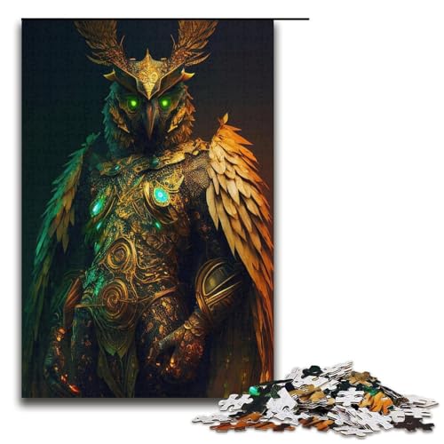 1000 teiliges Puzzle für Erwachsene Eulen Holzpuzzle Lernspiel für Erwachsene Herausforderungsspielzeug 1000 Teile (38 x 26 cm) von ouynngjing