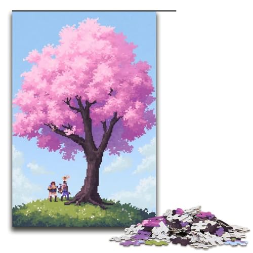 1000-teiliges Puzzle für Erwachsene Frühlingsblumen blühende Puzzles für Erwachsene Holzpuzzle anspruchsvolles Spiel 1000 Teile (75 x 50 cm) von ouynngjing
