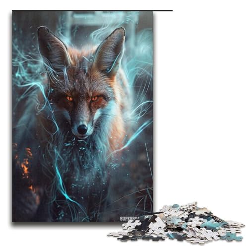 1000 teiliges Puzzle für Erwachsene Fuchs Puzzle für Erwachsene Holzpuzzle anspruchsvolles Spiel 1000 Teile (38 x 26 cm) von ouynngjing