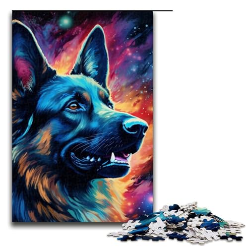1000 teiliges Puzzle für Erwachsene Galaxien Schäferhunde Holzpuzzle Lernspiel für Erwachsene Herausforderungsspielzeug 1000 Teile (75 x 50 cm) von ouynngjing