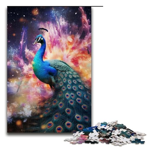 1000 teiliges Puzzle für Erwachsene Galaxy Peacock Spiel Puzzles ganze Familie 1000 Teile (75 x 50 cm) von ouynngjing