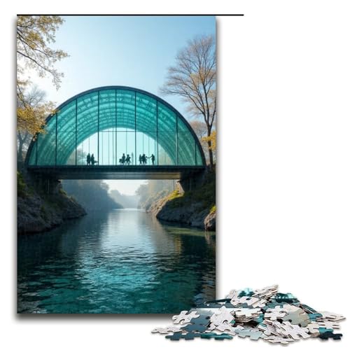 1000-teiliges Puzzle für Erwachsene Glasbrücken-Puzzle – anspruchsvolles Spiel EIN Kunstwerk geeignet für Jugendliche ab 14 Jahren 1000 Teile (75 x 50 cm) von ouynngjing