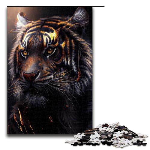 1000 teiliges Puzzle für Erwachsene Goldtiger Spiel Puzzles ganze Familie 1000 Teile (75 x 50 cm) von ouynngjing