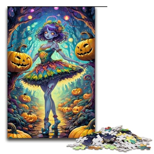 1000 teiliges Puzzle für Erwachsene Halloween Ballett Puzzle für Erwachsene Holzpuzzle anspruchsvolles Spiel 1000 Teile (75 x 50 cm) von ouynngjing