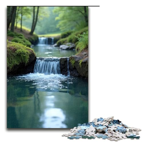 1000-teiliges Puzzle für Erwachsene Klang von Quellwasser Puzzles für Erwachsene Holzpuzzle anspruchsvolles Spiel 1000 Teile (75 x 50 cm) von ouynngjing