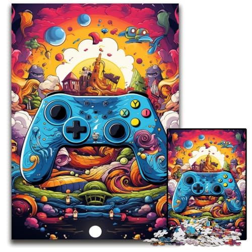 1000-teiliges Puzzle für Erwachsene Malen Farbe Gamepad-Puzzles für Erwachsene DIY-Kunstwerk 1000 PCS (38x26cm) von ouynngjing