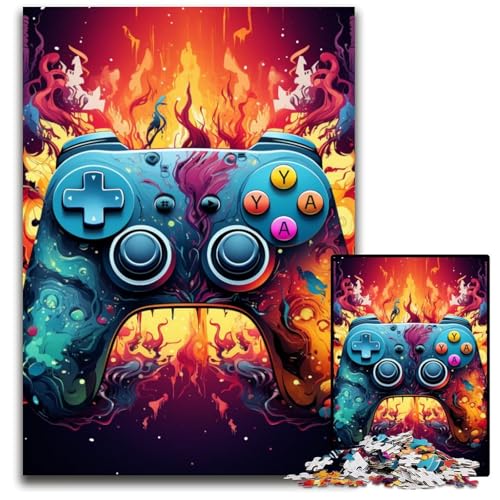 1000-teiliges Puzzle für Erwachsene Malen Farbe Gamepad-Puzzles für Erwachsene DIY-Kunstwerk 1000 PCS (38x26cm) von ouynngjing