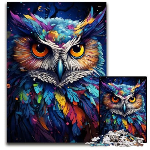 1000-teiliges Puzzle für Erwachsene Malen Farbeule Puzzle für Erwachsene DIY-Kunstwerk 1000 Teile (75x50cm) von ouynngjing