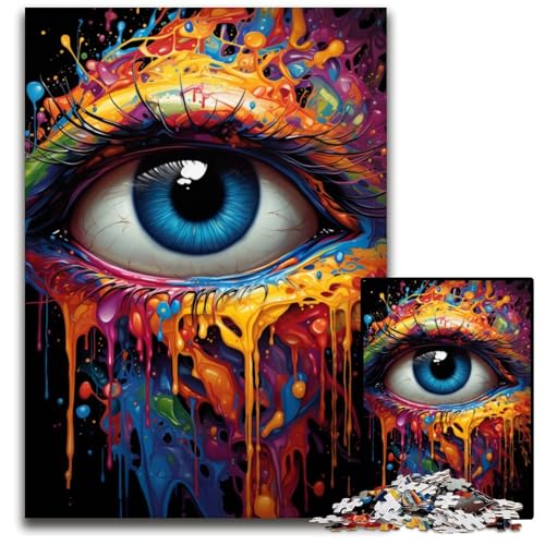 1000-teiliges Puzzle für Erwachsene Malen farbige Augen Puzzle für Erwachsene DIY-Kunstwerk 1000 Teile (75x50cm) von ouynngjing