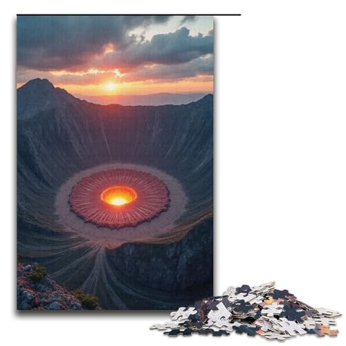 1000-teiliges Puzzle für Erwachsene Meteorkrater-Puzzle für Kinder Holzpuzzle Lernspiel für Erwachsene 1000 Teile (38 x 26 cm) von ouynngjing