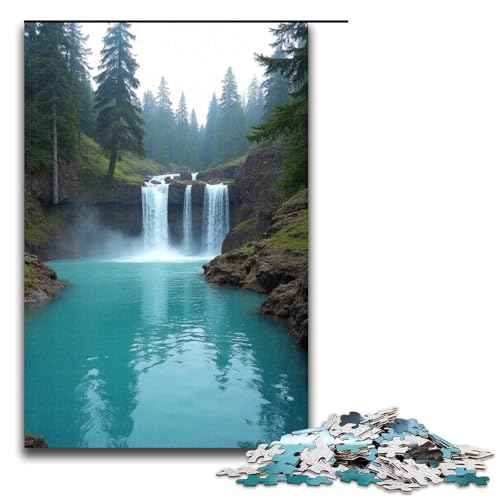 1000-teiliges Puzzle für Erwachsene Naturschwimmbad-Puzzle praktisches Spiel 1000 Teile (75 x 50 cm) von ouynngjing