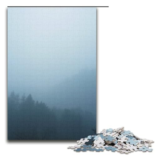 1000-teiliges Puzzle für Erwachsene Nebel-Puzzle praktisches Spiel 1000 Teile (38 x 26 cm) von ouynngjing