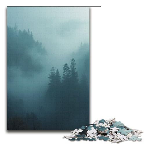 1000-teiliges Puzzle für Erwachsene Nebeldampf-Puzzle für Lernspiele Herausforderung Spielzeug Kunstwerk Geschenk 1000 Teile (38 x 26 cm) von ouynngjing
