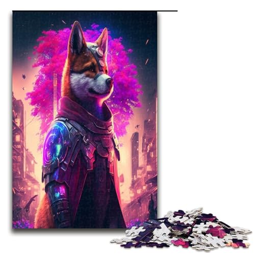 1000 teiliges Puzzle für Erwachsene Neon Warrior Puzzle für Erwachsene Holzpuzzle anspruchsvolles Spiel 1000 Teile (75 x 50 cm) von ouynngjing