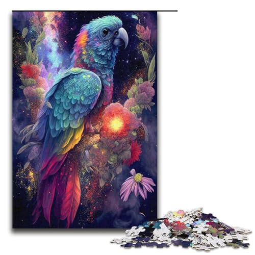 1000 teiliges Puzzle für Erwachsene Papagei Holzpuzzle für Erwachsene und Kinder Stressabbau Tool 1000 PCS (38 x 26 cm) von ouynngjing