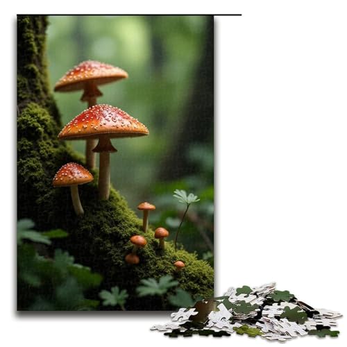 1000-teiliges Puzzle für Erwachsene Pilz-Puzzle Geschenke Geburtstagsgeschenke für Teenager ab 14 Jahren 1000 Teile (75 x 50 cm) von ouynngjing