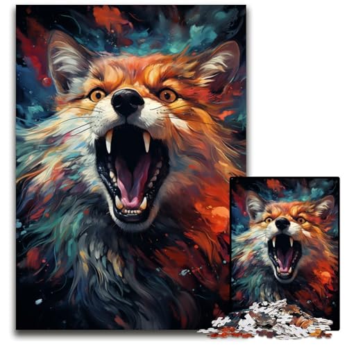 1000-teiliges Puzzle für Erwachsene Planet Color Fox Puzzle anspruchsvolles Denkspiel entspannendes Spielzeug für Teenager 1000 Teile (75x50cm) von ouynngjing