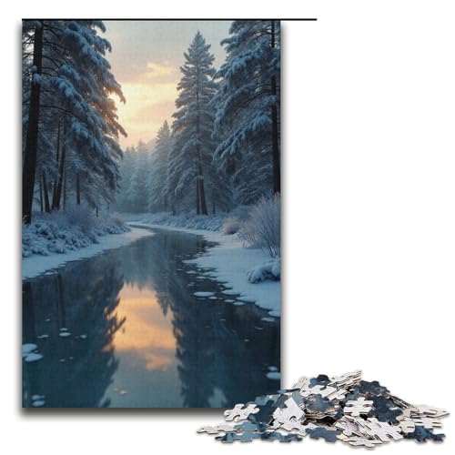 1000-teiliges Puzzle für Erwachsene Reflexionskarte Holzpuzzle Lernspiel für Erwachsene Herausforderungsspielzeug 1000 Teile (38 x 26 cm) von ouynngjing