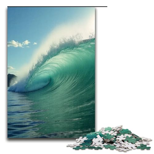 1000-teiliges Puzzle für Erwachsene Reiswellen-Rollpuzzlespiel perfekte Dekoration für Teenager ab 14 Jahren 1000 Teile (75 x 50 cm) von ouynngjing