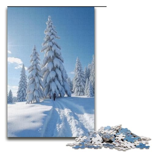 1000-teiliges Puzzle für Erwachsene Rika Snow Puzzle Game perfekte Dekoration für Teenager ab 14 Jahren 1000 Teile (38 x 26 cm) von ouynngjing