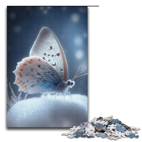 1000 teiliges Puzzle für Erwachsene Schmetterlings Puzzle für Erwachsene Holzpuzzle anspruchsvolles Spiel 1000 Teile (38 x 26 cm) von ouynngjing