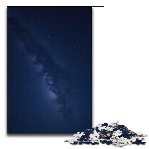 1000-teiliges Puzzle für Erwachsene Sternenhimmel-Puzzle für Kinder Holzpuzzle Lernspiel für Erwachsene 1000 Teile (38 x 26 cm) von ouynngjing